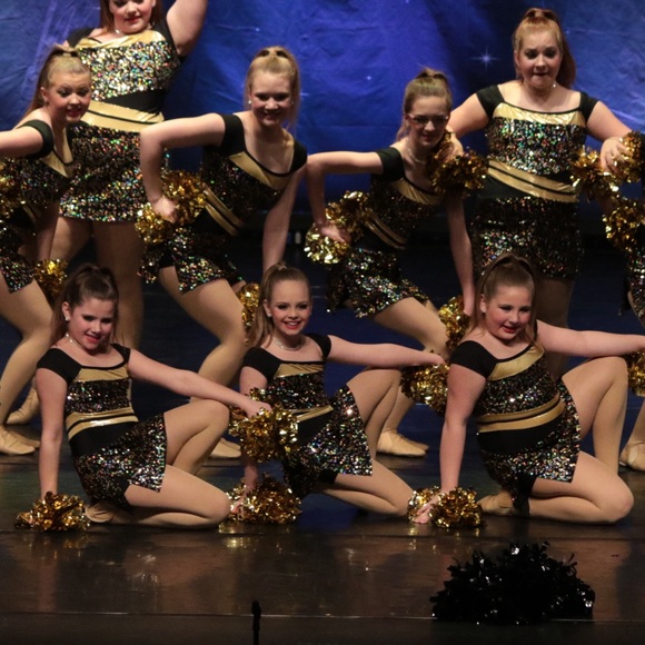 Black and Gold LC dance costume - Picture 5 of 5